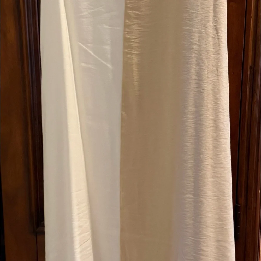 Pomander Place One Shoulder Cream and Tan Dress - Picture 3 of 5